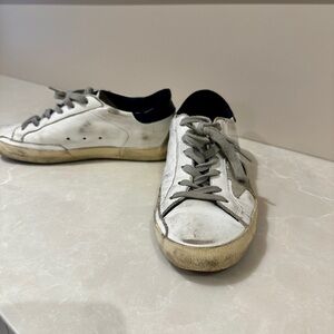 Golden Goose Super Star Low Top Sneakers White/Navy Size 38